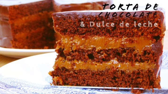 Torta de Chocolate y naranja rellena de Dulce de Leche y Mascarpone
