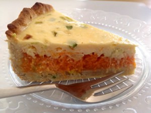 quiché de calabaza y choclo