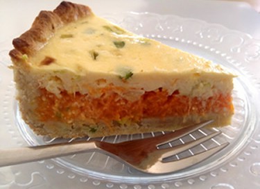 quiché de calabaza y choclo