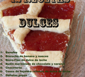 recetario 12 recetas dulces