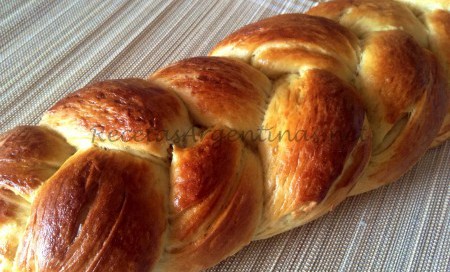 Brioche de leche trenzado pan trenzado