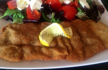 Milanesa de ternera argentina