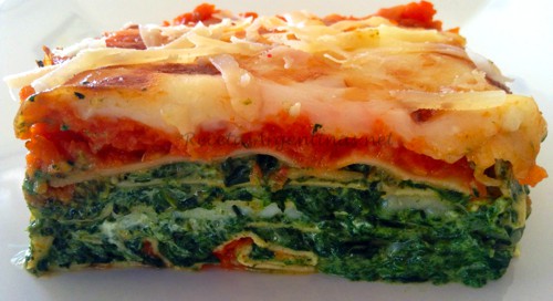 Lasaña de Ricota y espinacas lasaña de verduras