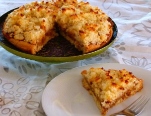 Tarta de coco y dulce de leche