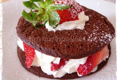 Tortitas (tipo Hot Cakes) de chocolate tortitas de chocolate