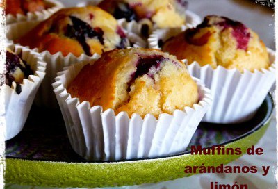 Muffins de arándanos y limón muffinsdearandanosylimon