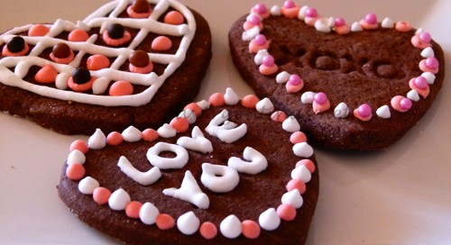 Galletas de chocolate para San Valentín Galletas de chocolate para san valentin