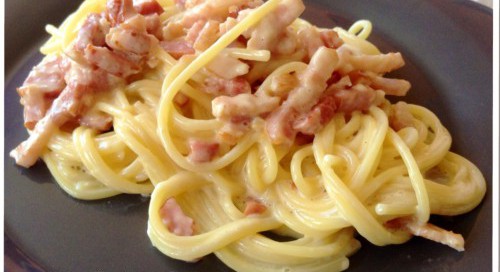 Espaguetis a la Carbonara espagueti a la carbonara