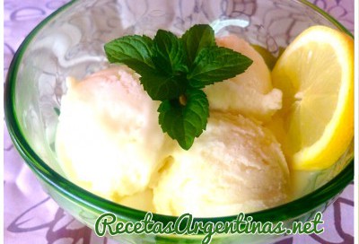 helado de limón
