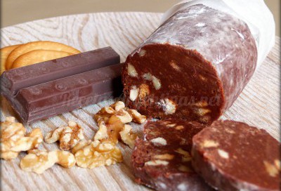 Chorizo de chocolate y frutos secos chorizo de chocolate y frutos secos