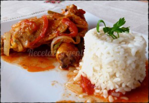 pollo a la portuguesa y arroz