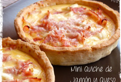 Mini Quiches de Jamón y Queso miniquiche de jamon y queso