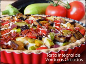 Tarta integral de verduras grilladas