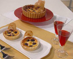 Torta de ricota y cerezas