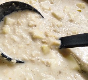 Avena con leche, miel y manzana avena leche miel y manzanas
