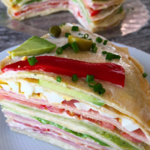 torre de panqueques primavera