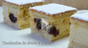 Cuadrados de Ricota y pasas