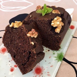 Budin de harina algarroba