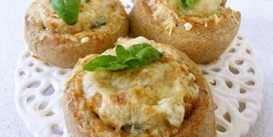 Rollitos de pizza integral con jamón y aceitunas Rollitos de Pizza integral