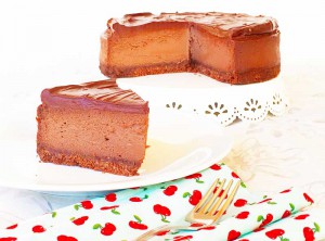 Tarta de chocolate y queso