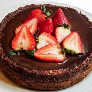 Bomba brownie y ganache de chocolate