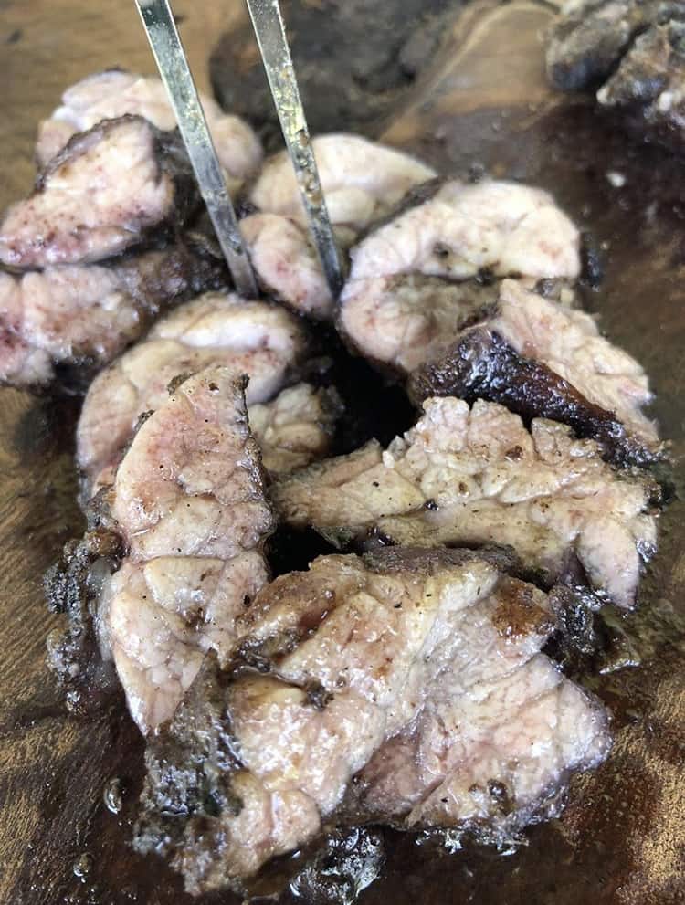 mollejitas al vino tinto