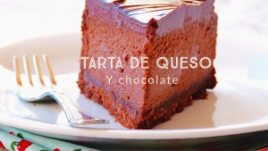Tarta de queso y chocolate
