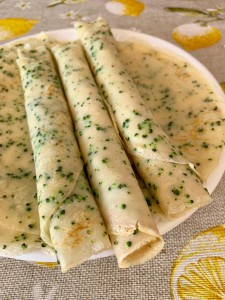Panqueques o crepes con brocoli