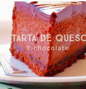 Tarta de queso y chocolate