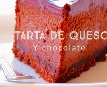 Tarta de queso y chocolate