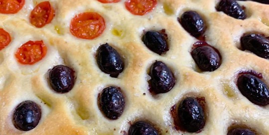 Focaccia "tres sabores" focaccia tres sabores