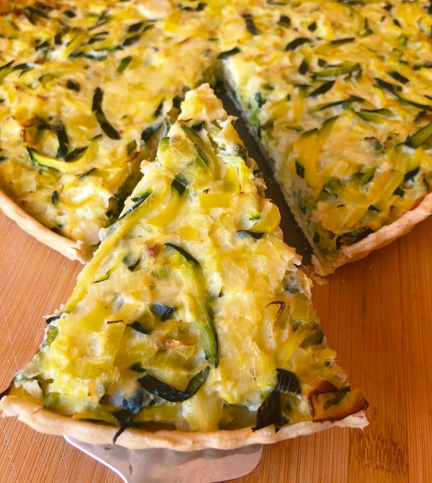 Tarta de Puerros y Zapallitos