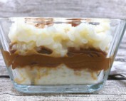 Arroz con leche con dulce de leche