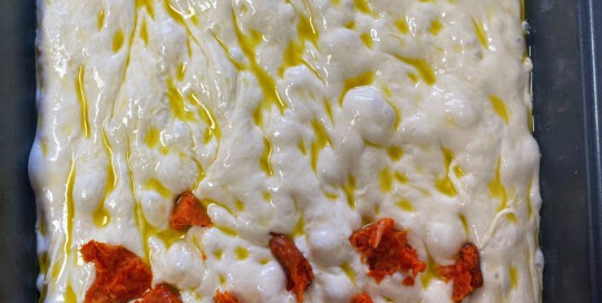 Focaccia con sobrasada